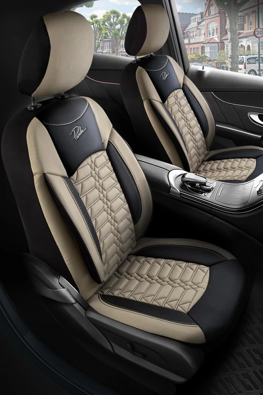 KREMER VENEDIK Complete Seat Covers Black - Beige