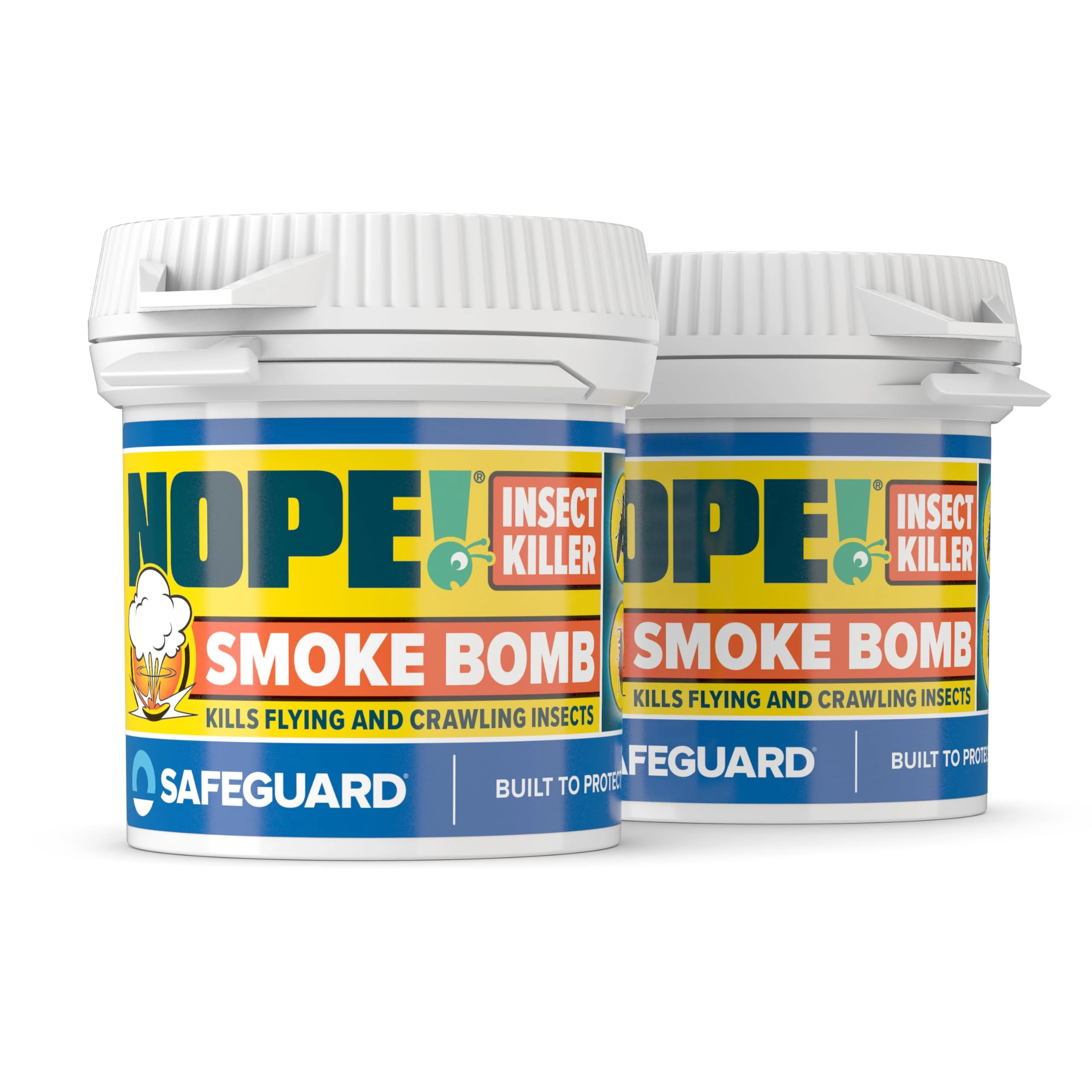 NOPE! Flea Smoke Bomb for The Home (14g x 2) | 6x8m Coverage | Non-Staining | for All Flying & Crawling Insects | for Bedrooms, Living Rooms, Garages