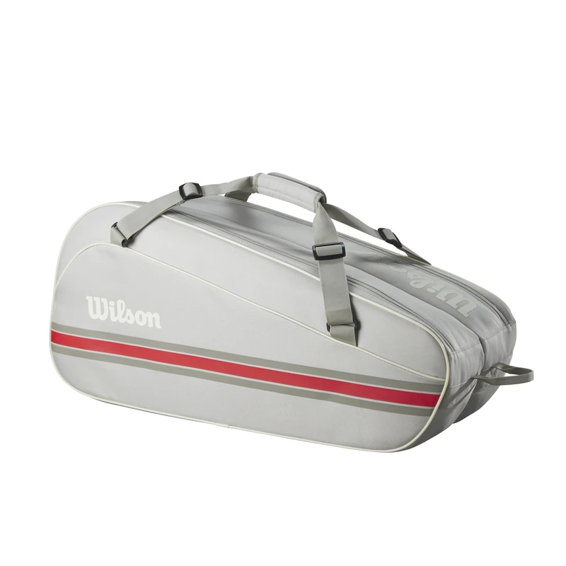 Wilson Team 6 Pack, with a Spacious Accessory Pocket and Adjustable Strap, Provides Complete Racket Protection, Colour: Oats
