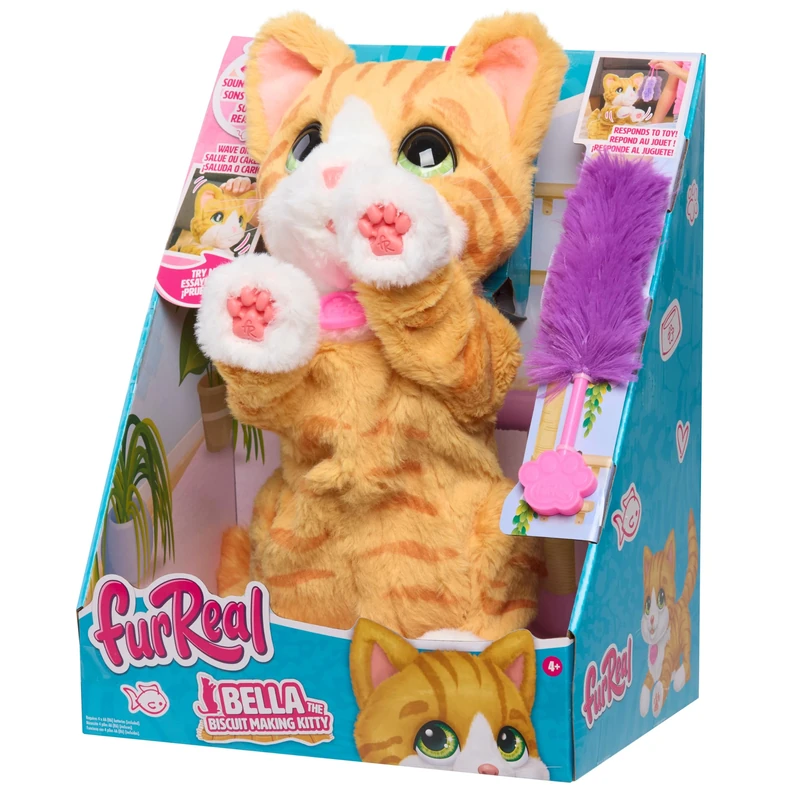 Just Play furReal Bella the Biscuit-Making Kitty, 25 cm Interactive Cat Toy, for Boys and Girls, Ages 4 and Up