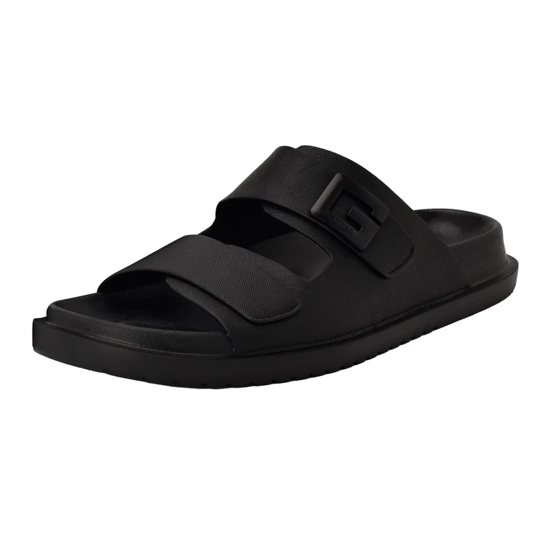 GUESS Men's Vugon Sandal, Black Saffiano Texture 002, 11 UK