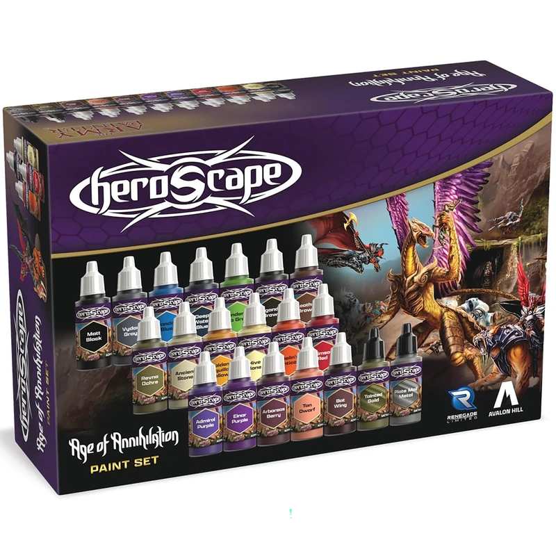 Renegade Game Studios Heroscape: Age of Annihilation Paint Set, Miniature Painting Accessory Kit, 1+ Players