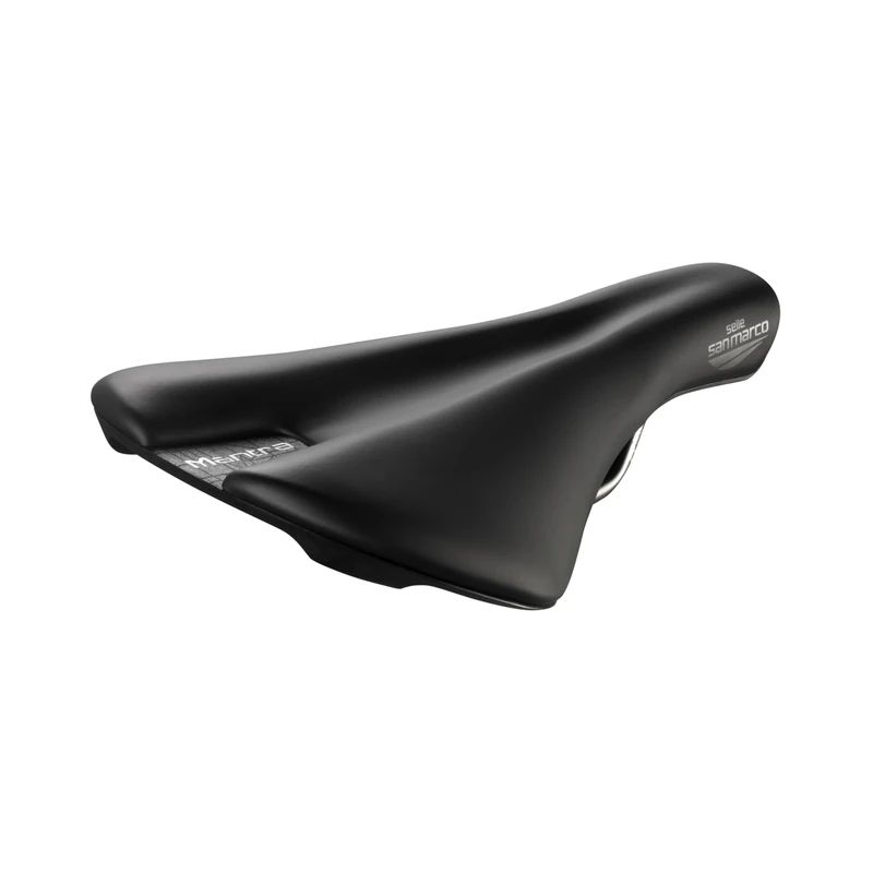 Selle San Marco Mantra Xsilite Off-Road Bicycle Saddle, Gravel, Trail, Cross Country, Open Shell with Protective Cover, Flat Shape, Xsilite Frame – Black, Size L2