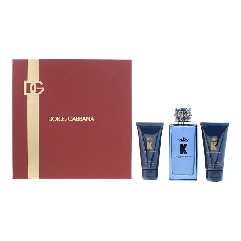 Dolce & Gabbana K 3 Piece Gift Set: Eau de Parfum 100ml - Aftershave Balm 50ml - - Image 1