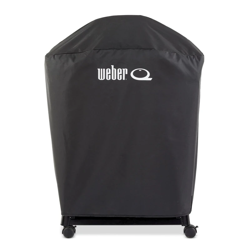 Weber Grill Cover for Q3200N+, breathable UV- & water-resistant, Protection against Wind & Weather - Black (3400854)