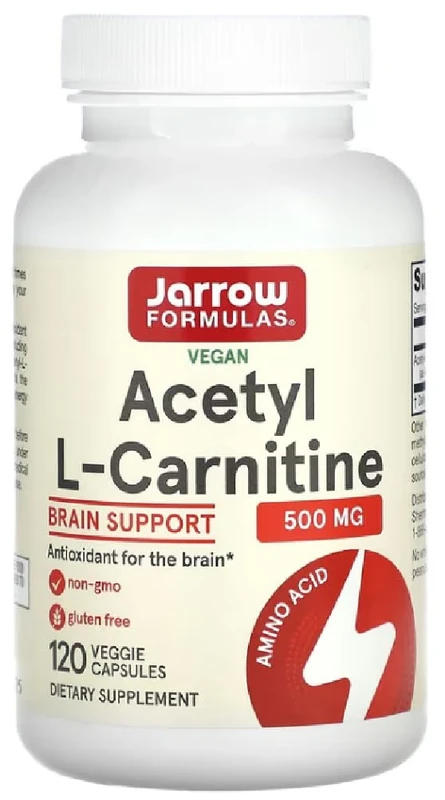 Jarrow Formulas - Acetyl L-Carnitine | 500 mg for Energy and Cognitive Support - 120 Capsules