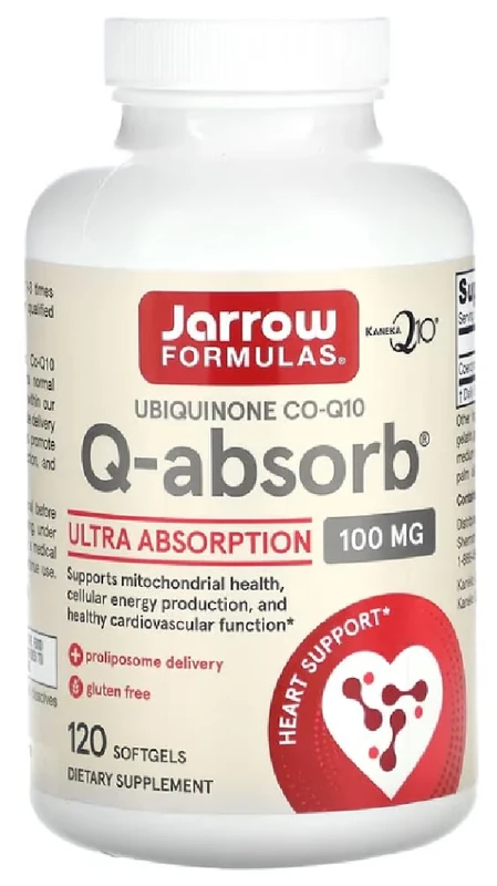 JARROWS Jarrow Formulas - Q-Absorb CoQ10 | 100 mg for antioxidant Support and Heart Health - 120 Softgels