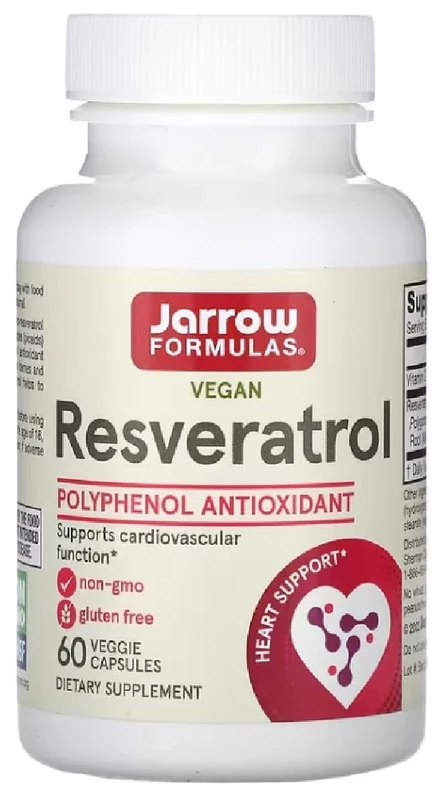 Jarrow Formulas - Resveratrol 100 mg | Antioxidant Protection for Skin and Cells - 60 Veggie Capsules