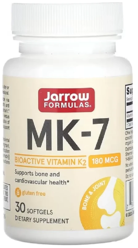 Jarrow Formulas - Vitamin K2 MK-7 (180 mcg) | Bone and Heart Health - 30 Softgels