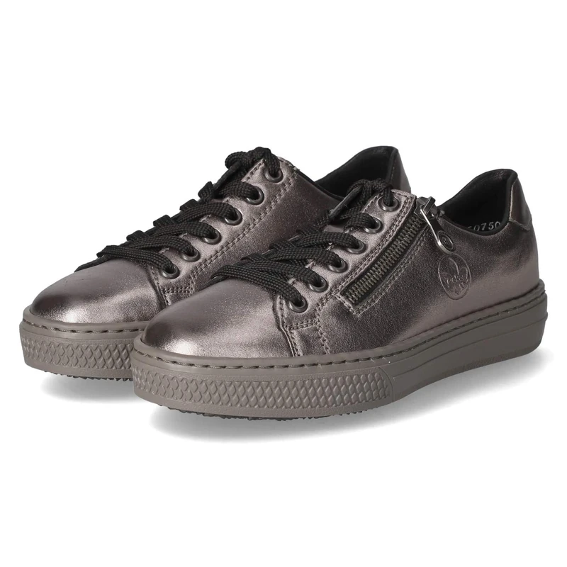 Rieker Women's L59L1 Lace-Up Shoes, Silver Multicoloured, 40 EU, Silver Multi-Coloured, 6.5 UK