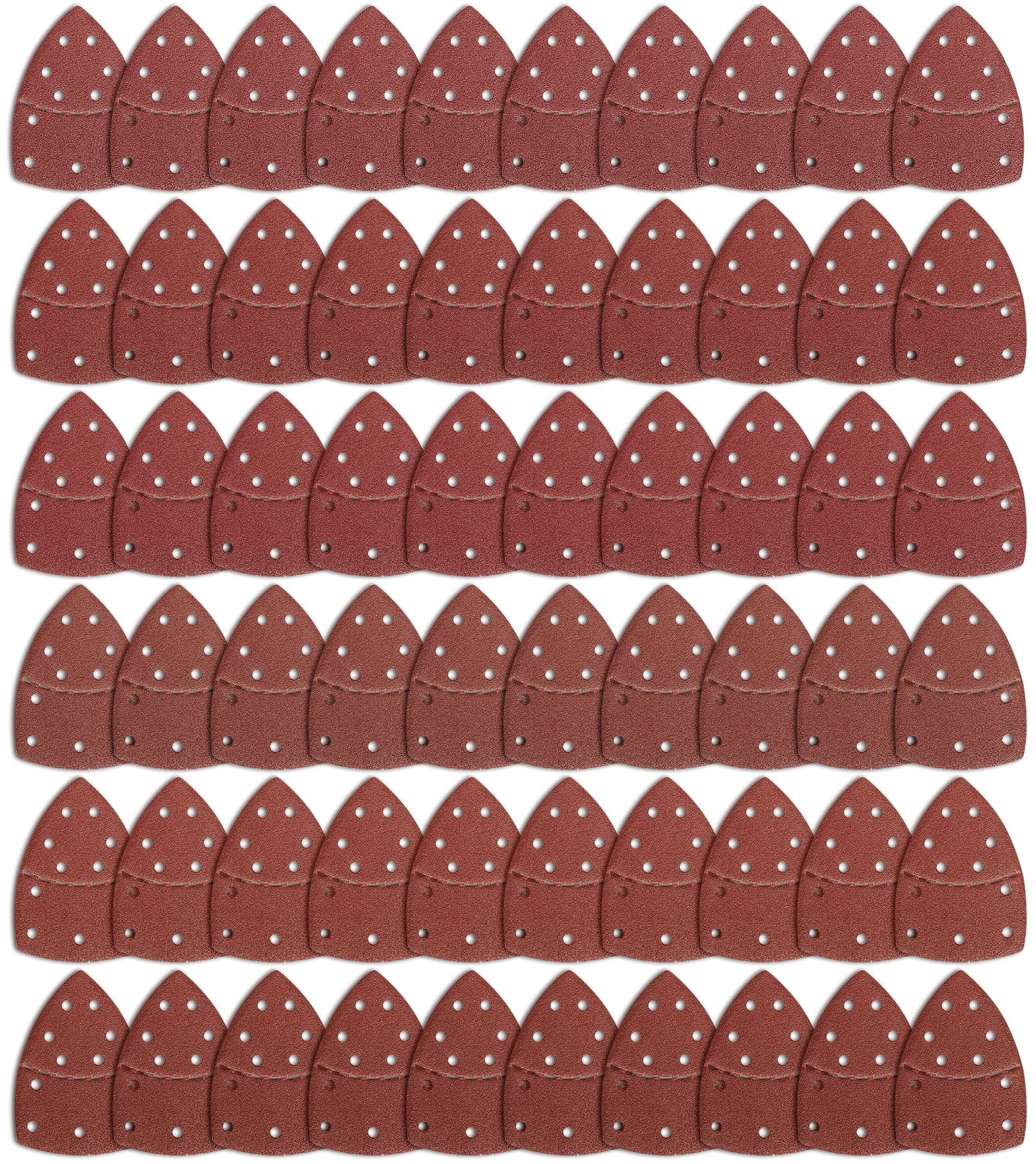 60PCS Sanding Sheets,11-Hole Mouse Sandpaper Sheets,Hook and Loop Mouse Sander Pads Compatible with Bosch Multi-Sander PSM 100A/200 AES/PSM 18,Assorted Grits 40/60/80/120/180/240 for Detail Sanding