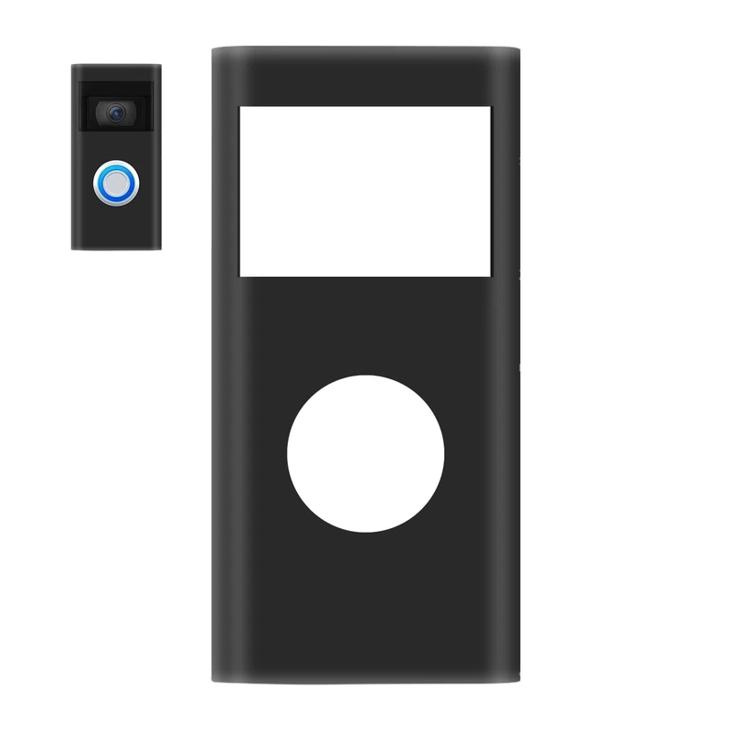 Silicone Skin Case Cover Compatible with Ring Video Doorbell (2nd Gen & Battery Doorbell Plus), Silicone Cover Durable, Weather, UV, Rain Resistant