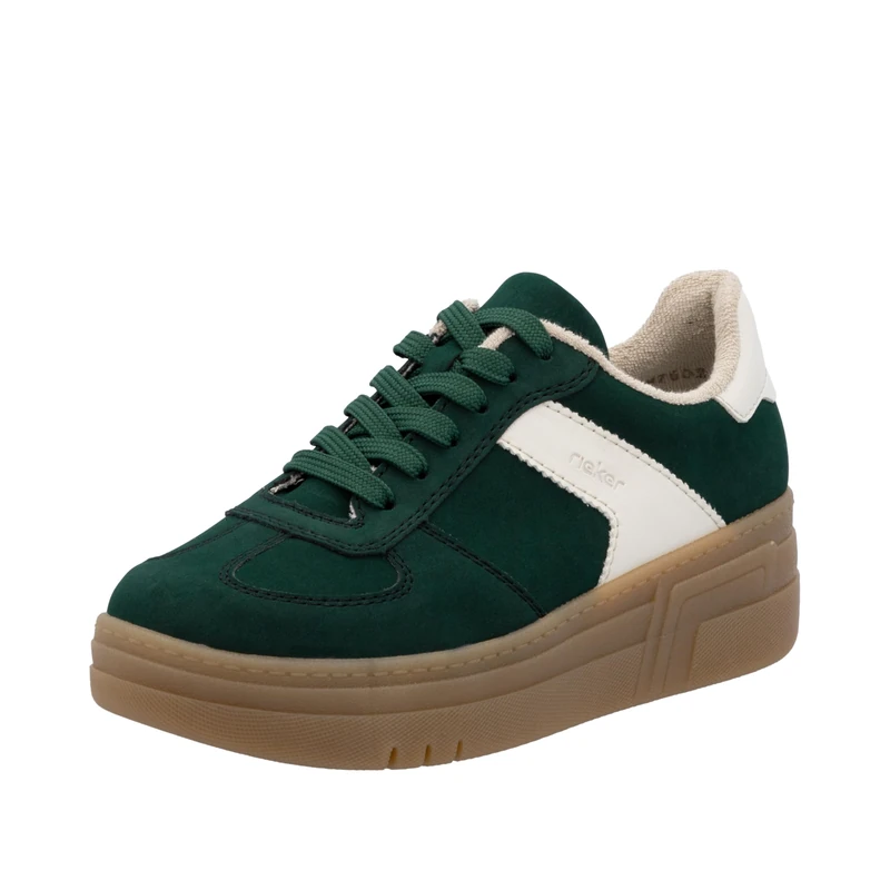 Rieker Women's M7602 Low Trainers, Green, 41 EU, Green, 7.5 UK