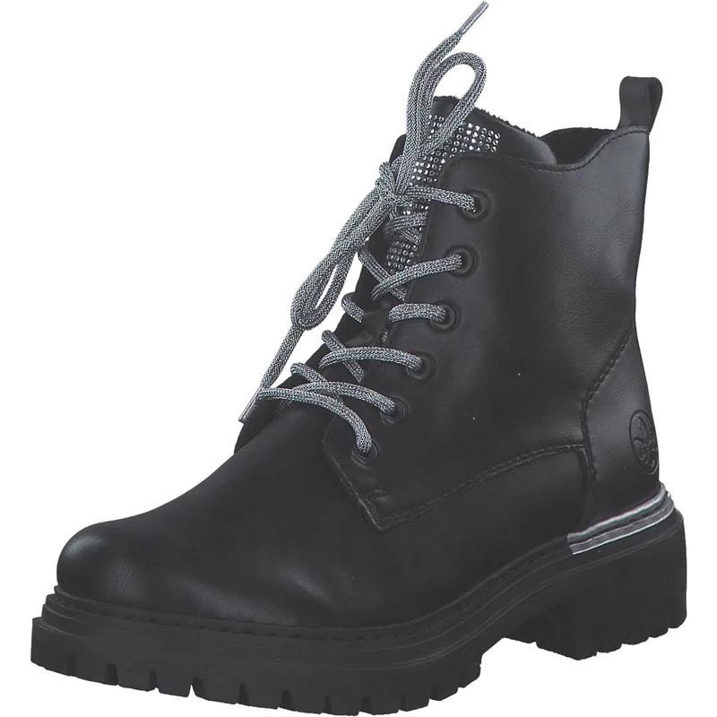 Rieker Women's 72620 Biker Boots, black, 4 UK