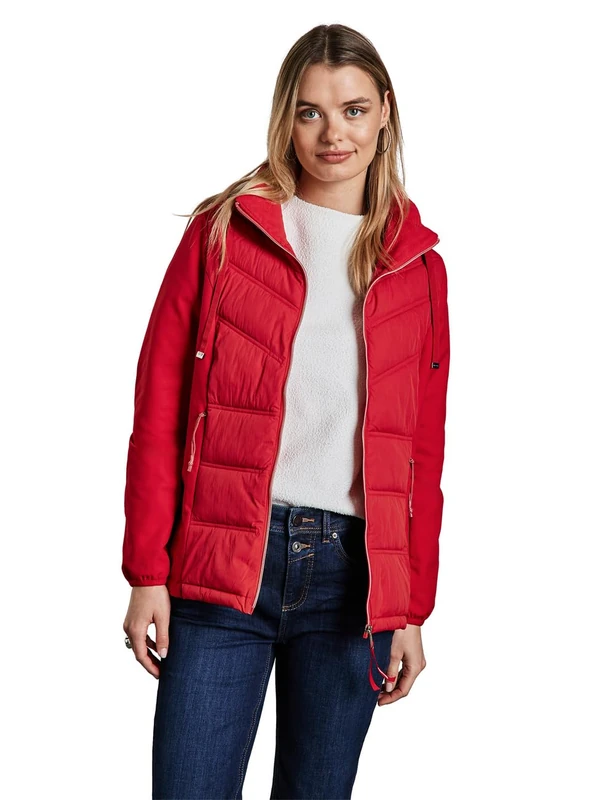 Street One Women's A202049 Short Softshell Jacket, Strong Red, 8