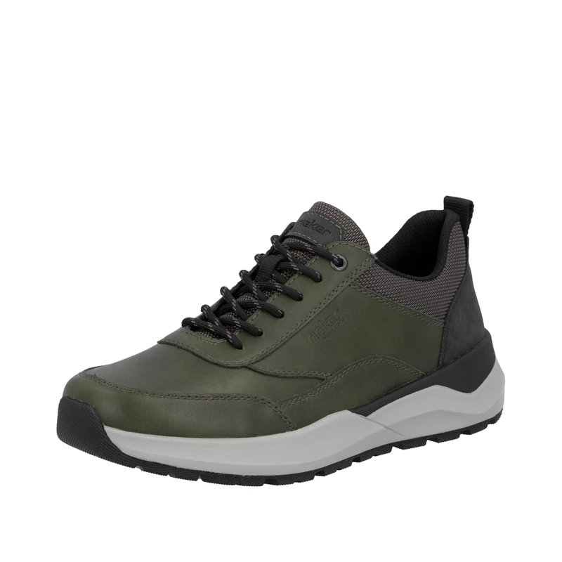 Rieker Men's 06000 Lace-Up Shoes, Green, 9.5 UK