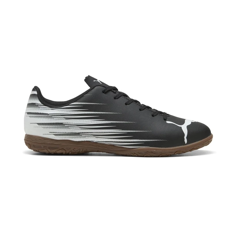PUMA Men's Attacanto Indoor Trainer Soccer Shoe Sneaker, Black/White, 8 UK