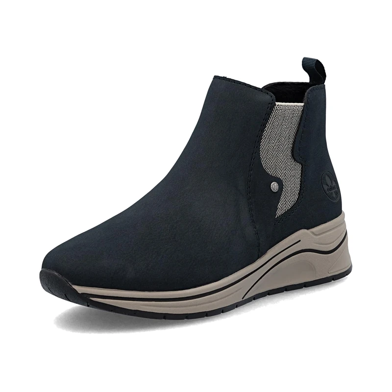 Rieker Women's N9561 Chelsea Boots, Blue, 42 EU, blue, 8 UK