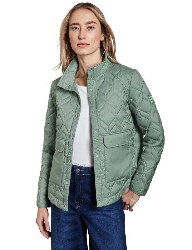 Street One Women's A202051 Short Quilted Jacket, Mint green, 20