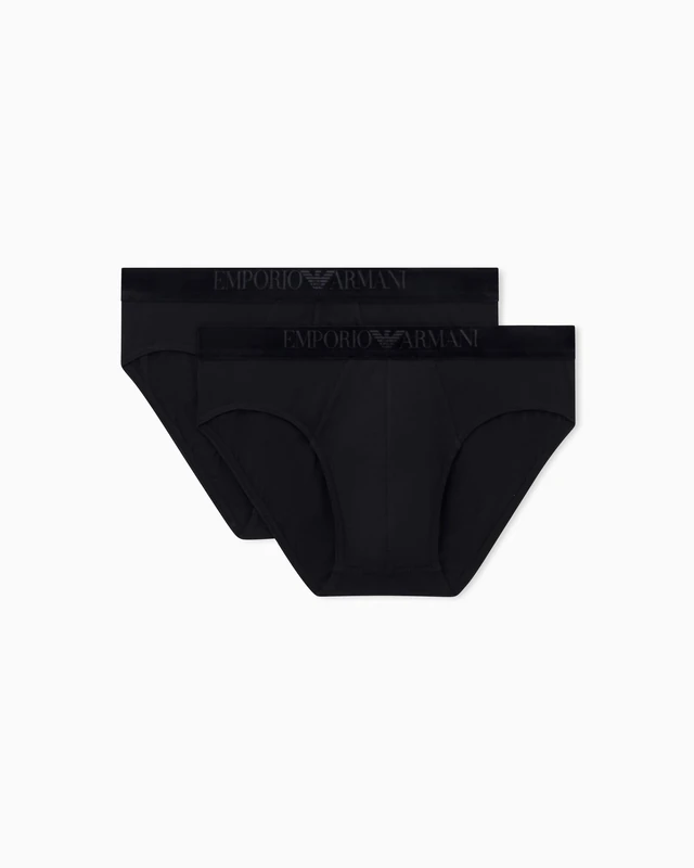 Emporio Armani MAN'S MEGALOGO PAJAMAS WITH CUFFS SET BLACK M