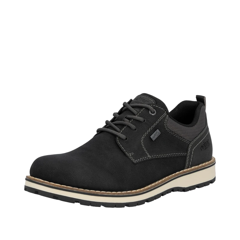 Rieker Men's 38406 Lace-Up Shoes, Black, 42 EU, Black, 8 UK