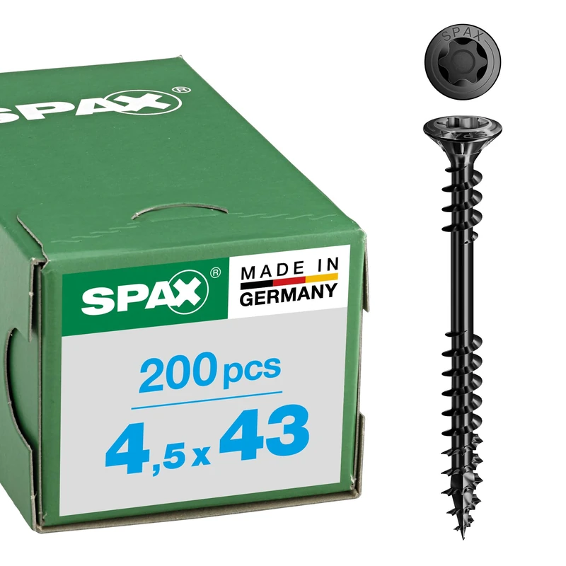 SPAX Facade screw, fixing thread, countersunk head small, T-STAR plus T20, 4CUT point, A2 stainless steel BLAX