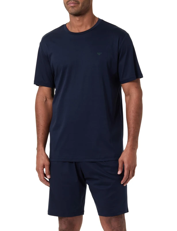 Emporio Armani MAN'S DELUXE SHORT PAJAMAS BLUE M