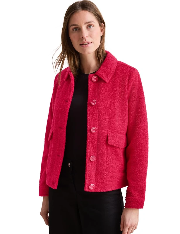 Cecil Women's B202028 Jacket in Wool Look, Granita Red, XXL