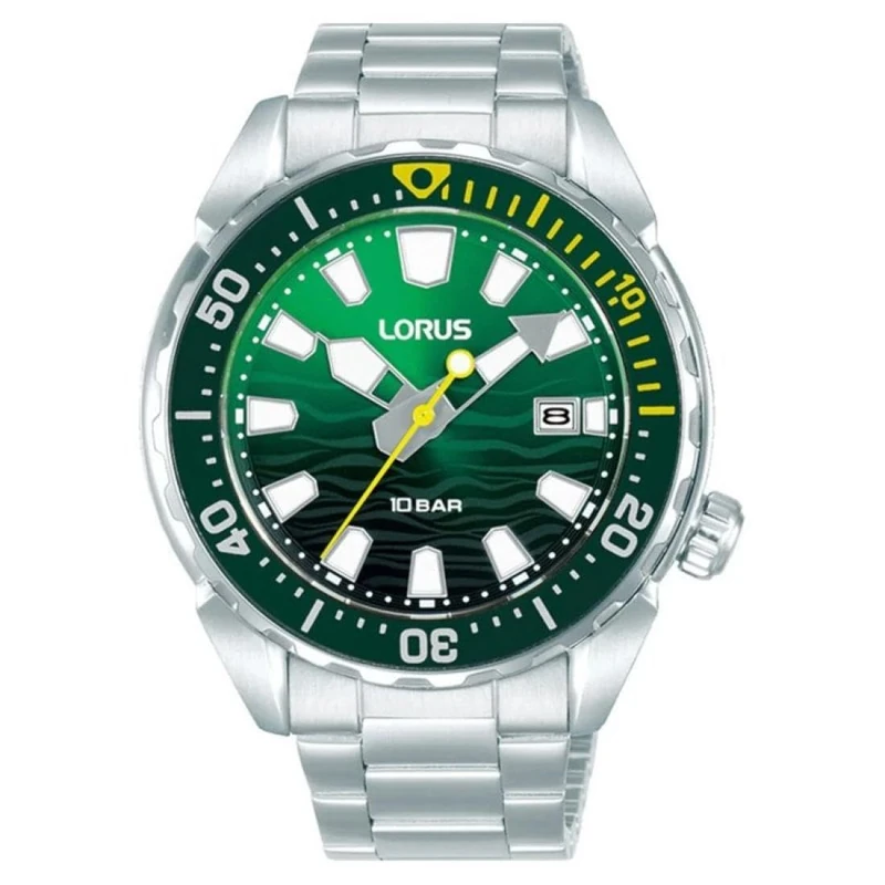 Lorus RH949RX9 Men's Analogue Quartz Watch with Stainless Steel Strap, Silver