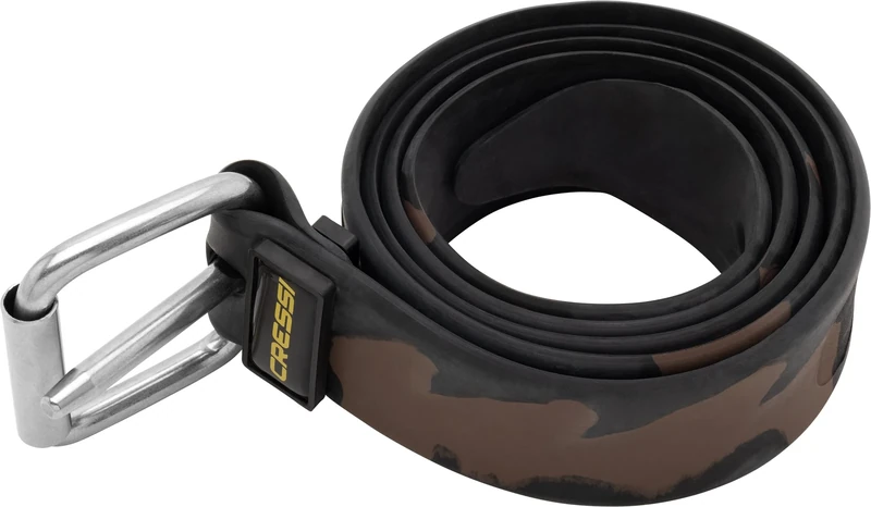 Cressi Ultra Marseillaise Rubber Belt Black Camou 4mm - Marseillaise type belt in pure Rubber for Diving and Apnea, Black Camou, One Size