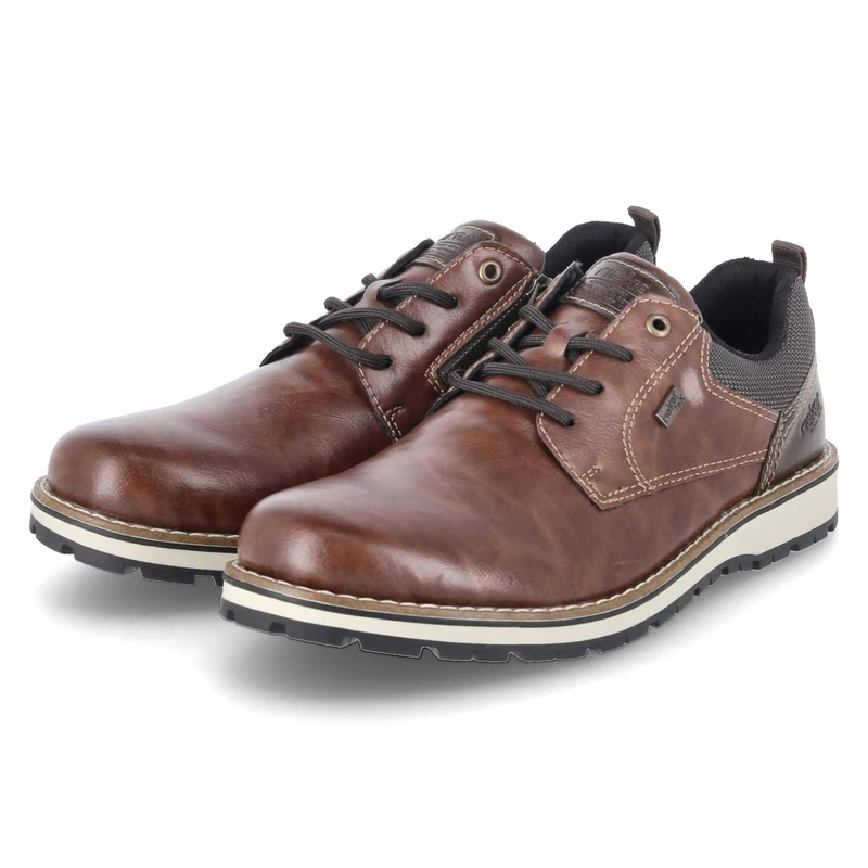 Rieker Men's 38406 Lace-Up Shoes, Brown, 41 EU, Brown, 7.5 UK
