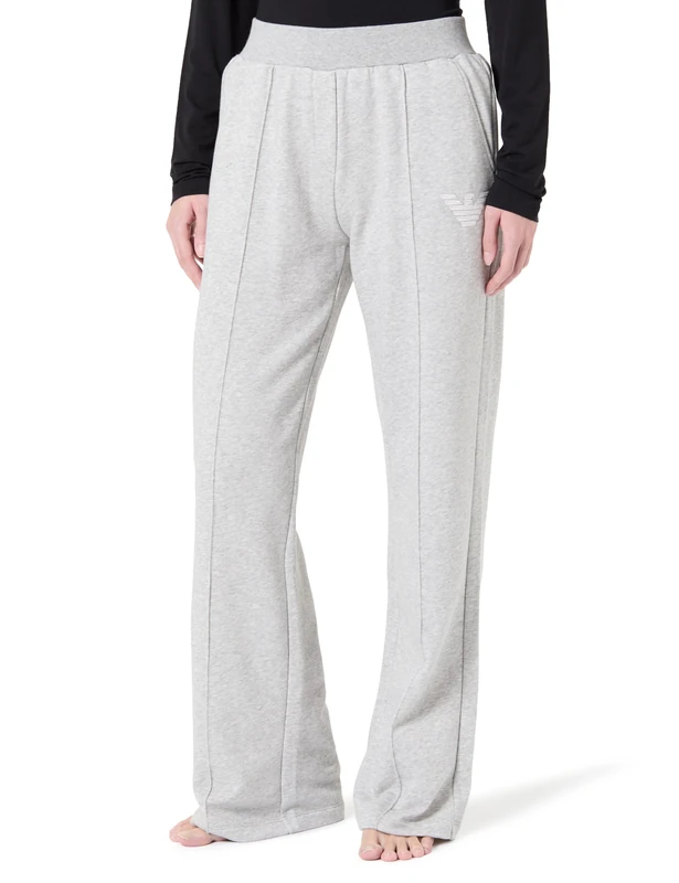 Emporio Armani Woman's Iconic Terry Loose FIT Pants Grey M