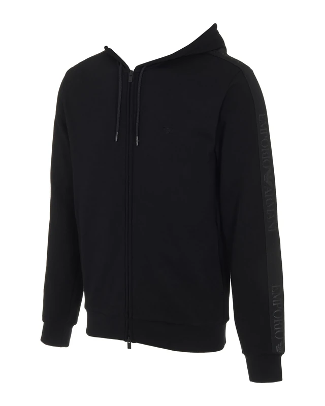 Emporio Armani Men's Basic Terry Full Zip Hoodie - Black XXL