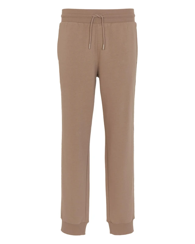 Man's Basic Terry Pants with Cuffs Brown XL