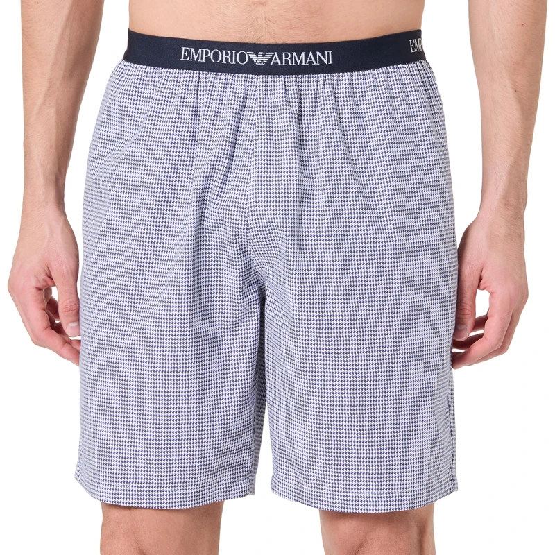 Emporio Armani MAN'S YARN DYED WOVEN SHORTS VIOLET S