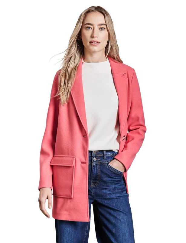 Street One Women's A202048 Jacket with Lapel Collar, Light Coral Pink, 20