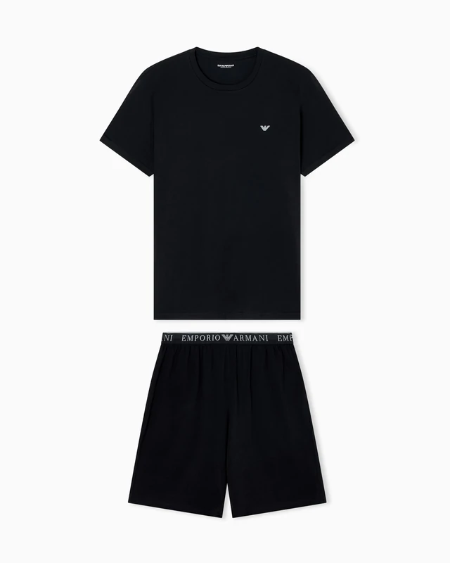 Emporio Armani MAN'S ENDURANCE SHORT PAJAMAS BLACK L