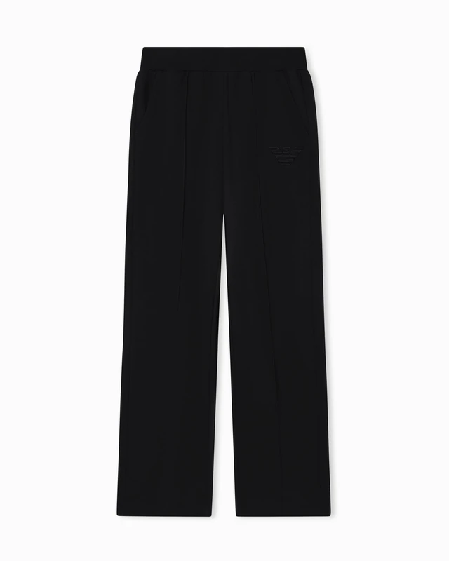 EMPORIO ARMANI Woman's Iconic Terry Loose FIT Pants Black XL