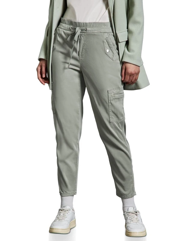 Street One Women's A378679 Cargo Trousers, Pastel Green, 44W x 28L - Image 1