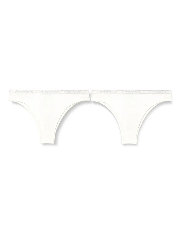 Emporio Armani Woman's Essential Studs 2-Pack Brazilian White M