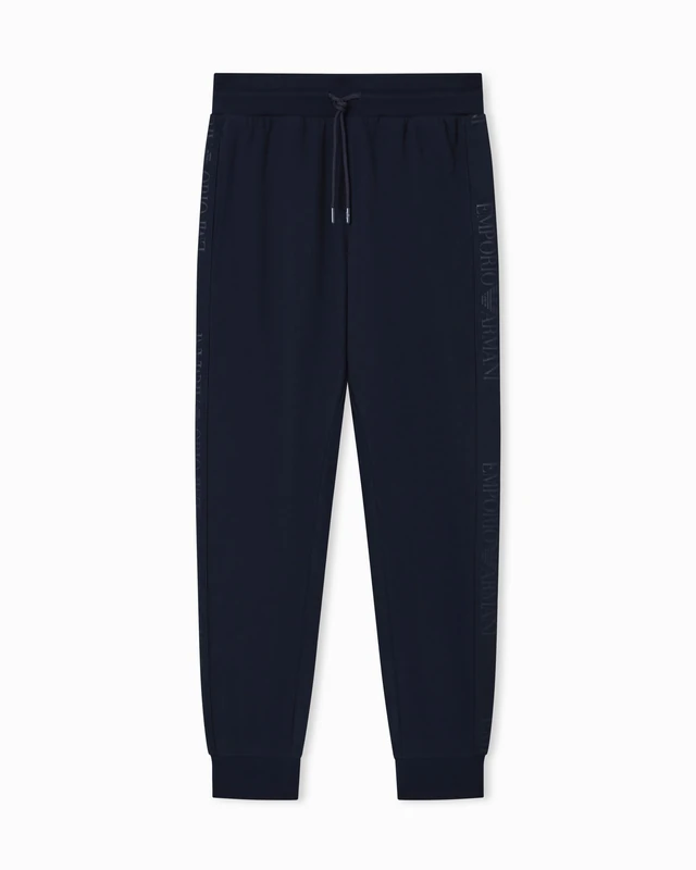 Man's Basic Terry Pants with Cuffs Blue S
