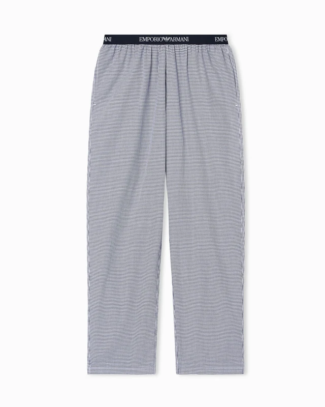 Emporio Armani MAN'S YARN DYED WOVEN PANTS VIOLET M