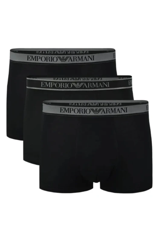 Emporio Armani Man's CORE Logoband 3-Pack Trunk Black XL