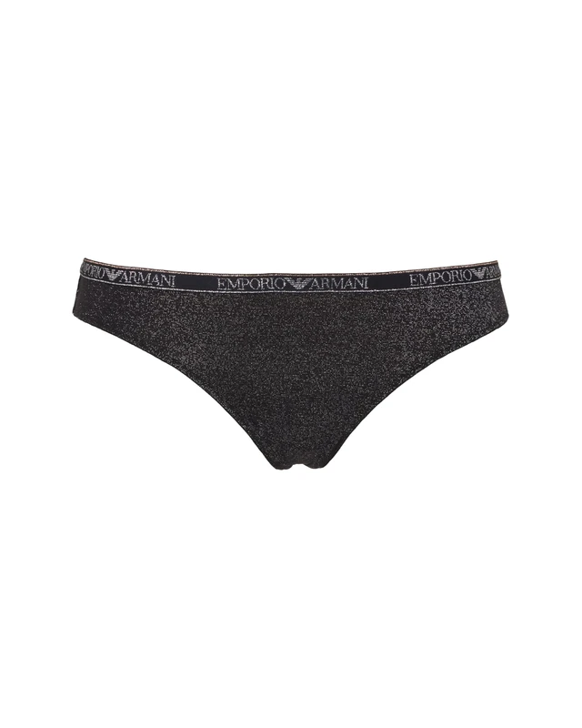Emporio Armani Woman's Lurex Brief Black L