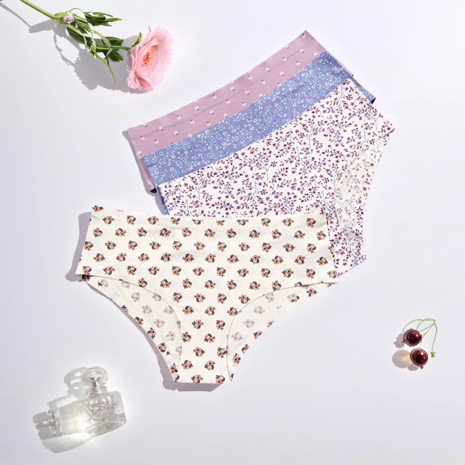 4 Pack Womens Underwear Full Coverage No Show High Waisted Seamless Ladies Panties, Multicolored-4pack, XL