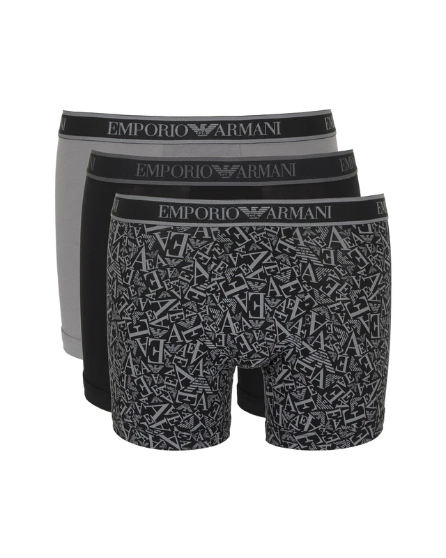 EMPORIO ARMANI Man's CORE Logoband 3-Pack Boxer Black L