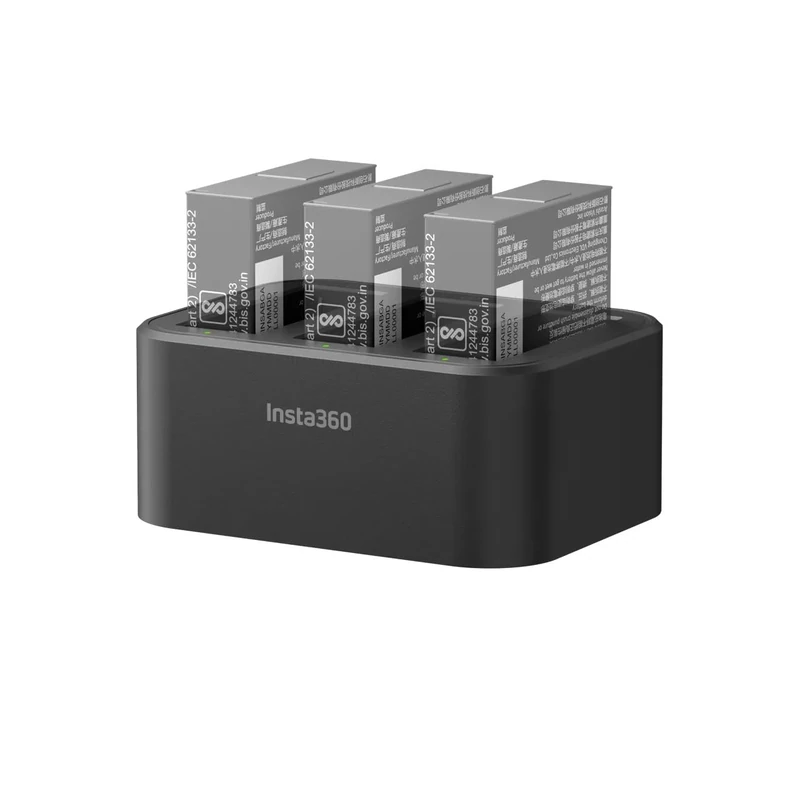 Insta360 Quick Charge Hub, Up to 3 Batteries Simultaneously, Compatible with Ace, Ace Pro, Ace Pro 2, Black