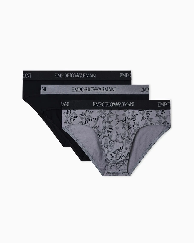 Man's Pure Cotton 3-Pack Brief Black S