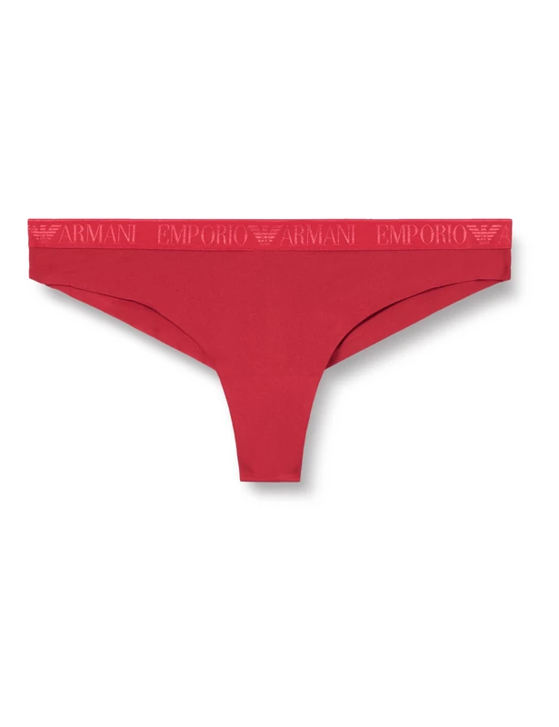Emporio Armani Woman's Iconic Microfiber 2-Pack Brazilian RED L