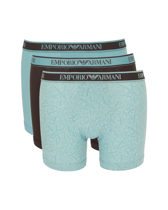 Emporio Armani Man's CORE Logoband 3-Pack Boxer Brown M